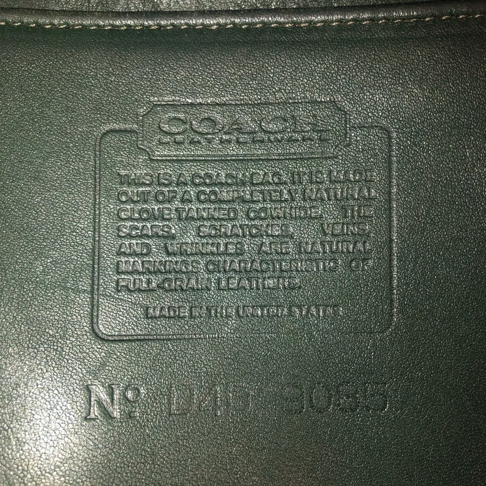 COACH Bottle Green Glove Tanned Leather Duffle Sac XL Bucket Bag 9085 USA COA